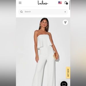 White Strapless Jumpsuit NEW w/ tags!!!!!